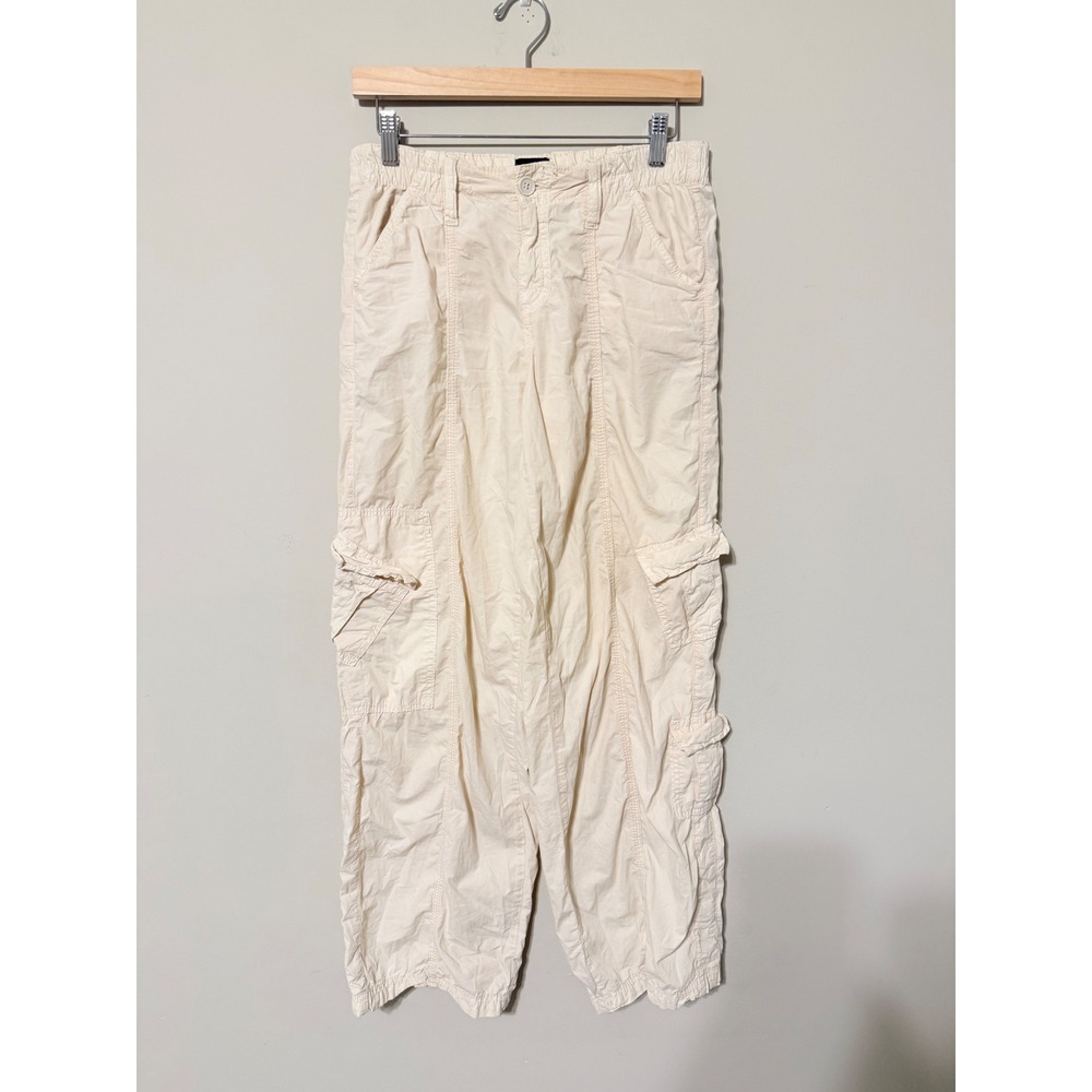 BDG‎ Urban Outfitters Y2K Cargo Pants Off White Cream Wide Leg Utility Small
